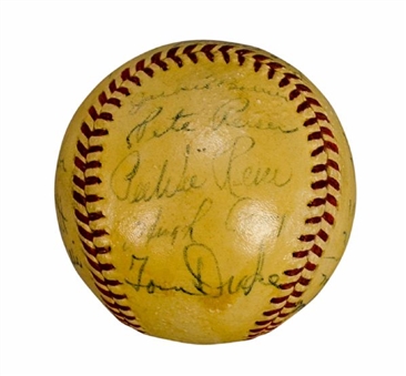 1941 NL Champion Brooklyn Dodgers Team-Signed Baseball (18 Signatures including Reese and Herman) 